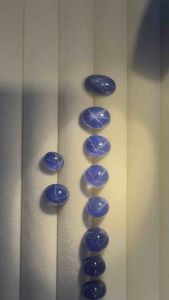 Star Sri Lanka Sapphires Blue Ploy Cabochon (Hard Beard)Blue Sapphire Star With Pattern Oval Labcreated