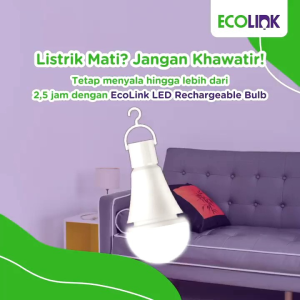 ECOLINK LAMPU EMERGENCY 8W 8 Watt AC DC GENIUS Lampu darurat PINTAR BAGUS BERGARANSI