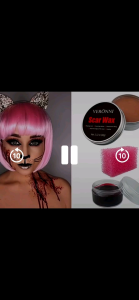 🇲🇾Stock 60g SFX Makeup Kit Scar Wax Halloween Special Effects Stage Fake Wound Skin Wax with Spatula Stipple Sponge特效化妆疤痕伤口