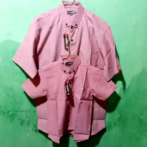 Baju Kemeja Pria Dewasa dan Anak Tangan Pendek dan Panjang Warna Dusty