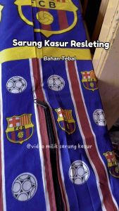sarung kasur resleting motif BARCELONA terbaru 2024