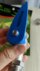ก๊อกบอลทองเหลือง 1/2" Amazon แถม!!เข็มขัดรัดสายยาง เปิดปิดนุ่มนวล ไม่รั่วซึม