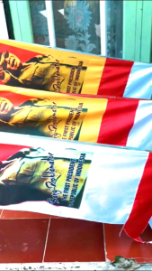 Bendera umbul umbul sablon ir sukarno panjang 3m bahan polyester bahan premium kualitas grade A