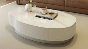 Bàn trà đơn Sofa phòng khách VELORA mặt đá với hộp bàn cốt gỗ MDF có ngăn kéo đựng đồ sang trọng BT-90