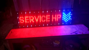 LED sign SERVICE HP ^