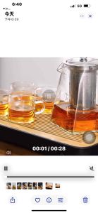 围炉煮茶 (明火电炉通用)四方玻璃茶壶高硼硅公道壶不锈钢带滤网高温玻璃花茶壶