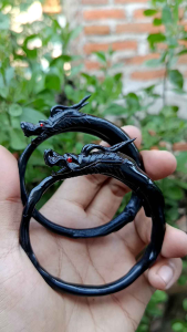 Gelang Akar Bahar Hitam Natural Ukiran naga Asli Tanpa Editan 100% Original