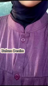 CUCI GUDANG Daster denim polos gamis denim polos warna Burgundy