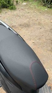 cover jok polos benang warna bahan amplas/kasar instan (LANGSUNG PASANG) pakai tali karet vario beat pcx nmax aerox motor bebek