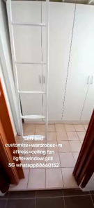 Loft bed customize+mattress+cabinets+ceiling fan light+window grill/helper room bed customize