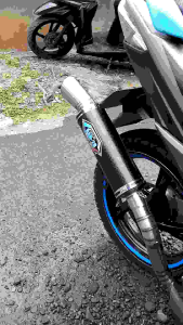 Knalpot Samlong Original RAN-26 Black Coating All Metik Beat Vario Aerox Nmax Mio Inlet 38/50mm