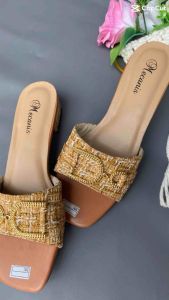 Sandal Slop Hak 3 CM Mecanis/Sandal Wanita