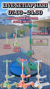 Scooter Mainan Anak EXOTIC ET HB 210: Multifungsi & Edukasi