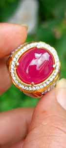 CINCIN BATU PERMATA NATURAL RUBY CORUNDUM (NON COD)