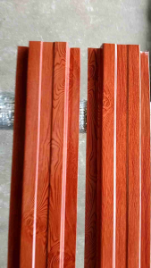 รั้ว ระแนง เมทัลชีท ลายไม้สักแดง หนา0.35🔥10-13cm.🌻ราคาส่งโรงงาน🔥