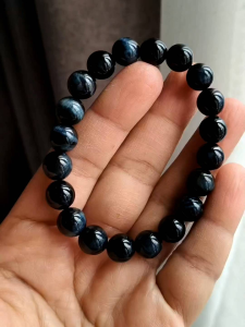 💙 สร้อย บลูไทเกอร์อาย เหลือบเเสงเเบบสวยๆ ชิ้นนี้ใส่เเล้วดูเท่ห์เเนวขรึม มากๆ 🌿 ( Blue Tiger Eye ) ✨