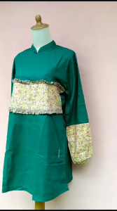 Baju Wanita Blouse Salma Katun Yellow Green 3 Handini Fashion
