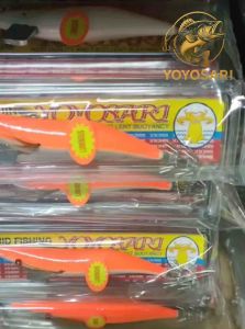 โยกุ้งตกหมึก YOYOSARI กุ้งสีเกล็ดปลาเรืองแสง KFN โยตกหมึก เหยื่อปลอมตกปลาหมึก ชบา 2ชั้น