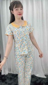 QUẦN ÁO NỮ MẶC NHÀ (BunnySky) ĐỒ BỘ MẪU CỔ SEN KHUY CÀI KỂU DÁNG ĐIỆU ĐÀ XINH XẮN