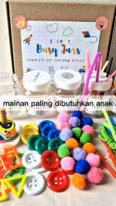 Busy jar 5 set lengkap mainan edukasi anak