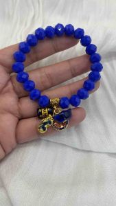 Pi Yao/St.Benedict/Money Bar/Mantra with 2027 Luminous Blue Crystal Color of the Year Lucky Charm Bracelet (for kid & Adult)