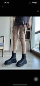 Feelme KK-315 Kaos Kaki Stocking Pantyhose tulisan japan letter cosplay lolita socks pantyhose