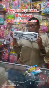 Mainan anak kendaraan bis basuri telolet ada lampu ada swara telolet forongan ukuran besar