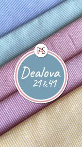 [MINIMAL 2X KLIK UNTUK 1 YARD] Kain Katun Ecer Bahan Dealova 41 - Salur 0.20 cm Premium HARGA 1/2 YARD