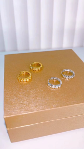 anting jepit permata Titan baris wanita