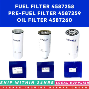 4587258 / 10000-71729 FUEL FILTER 4587259 / 10000-71730 PRE-FUEL FILTER 4587260 / 10000-71731 OIL FILTER [LOCAL STOCK. READY TO SHIP WITHIN 24HRS.] FOR PERKINS 1106 1506