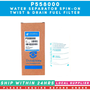 P558000 WATER SEPARATOR [SPIN-ON TWIST&DRAIN FUEL FILTER - 1-14 UN] [LOCAL STOCK!!!] COMPATIBLE CATERPILLAR 9Y4424 CUMMINS 5310808 DAEWOO 65125035011E  FORD 9576P558000  HYUNDAI 11E170220 ISUZU 1119ZB6030 KOMATSU 1240483H1 LIUGONG 53C0366