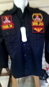 Kemeja Hitam Grib Jaya Lengan Pendek
