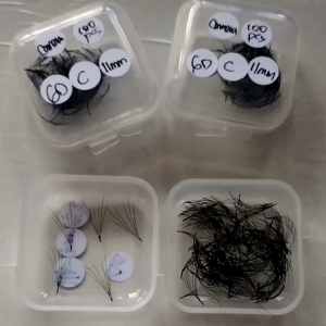 6D Camellia Fan Grafting Extenaion Lashes 0.07 C D Curl False Eyelashes