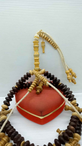 Tasbih Tijani Kayu Galih Asem Kombinasi Kemuning Gading H363