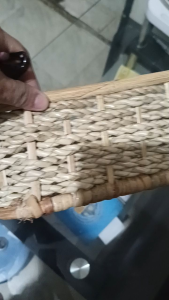 Plain rectangular wicker fruit tray without handle 4x16x13 inches