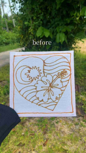 COMBO 10PCS WOODEN BATIK PAINTING KIT MERDEKA EDITION (15CMX15CM)