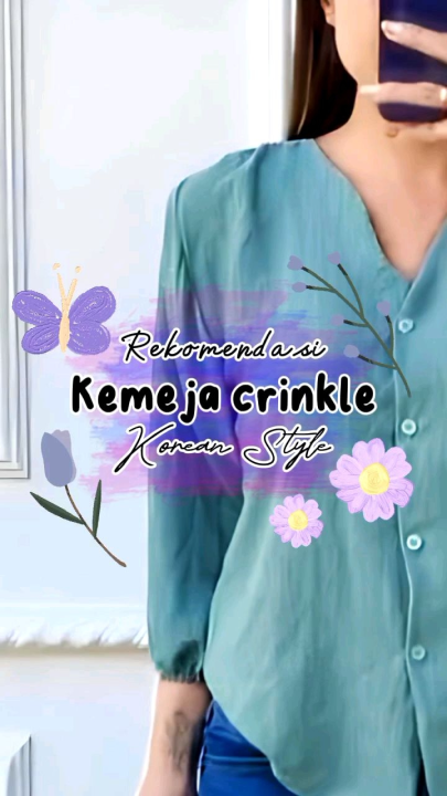 ATASAN WANITA TERBARU ZARA TOP BAHAN CRINKLE AIRFLOW LEMBUT DAN