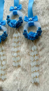 มาลัยบ่าว-สาว 1คู่ 👩❤️👨 💙โทนสีฟ้า💙