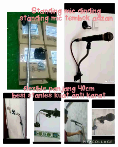 Standing Mic Dinding Elegan Murah Praktis Berkualitas Sudah Dilengkapi Fisher Dan Sekrup Tinggal Bor Pasang