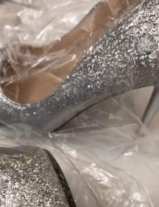 【Ready Stock】Silver Color High Heels 9cm (Size39: FootLength24.5cm）