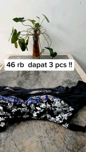Paket 3 pcs Bra BH wanita motif tanpa kawat tanpa busa