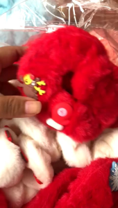 Kucir rambut anak karakter micky mini mouse wanita dewasa korea hitam merah ikat rambut