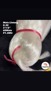 0.30 x 3 1/2” x 60Mata x 91.4Mtr(Mata Lintang)Isi Jaring Kosong/ Pukat Ikan/Dolphin Brand/Fishing Net