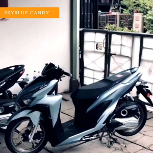 sticker skotlet motor skyblue metalik candy premium / scotlite skyblue candy / skotlet biru muda candy / skotlet biru langit candy / skotlet biru kendi