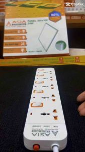 Ổ điện liền dây cao cấp 5 ổ 5 công tắc độc lập Asia