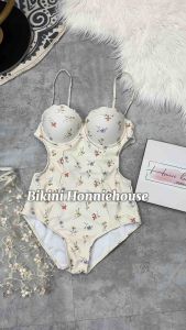 Giao nhanh tại Hà Nội-Set đồ bơi bikini body liền thân kèm chân váy voan điệu đà