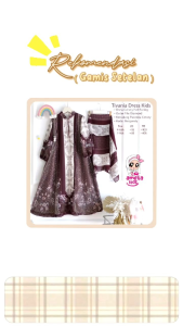 (( DRESS ANAK TREND 2026 )) Setelan Dress&Hijab Anak Usia 4 Sampai 9 Tahun // Tivania Set Dress Kids By Amelia Kids.