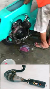 Knalpot Racing VESPA 2TAK Big Slincer Kuning