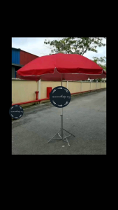 3m ( 10ft )Round Umbrella with stand / payung niaga / payung bazar /