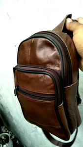 TAS SLEMPANG PRIA KULIT SAPI BROWN